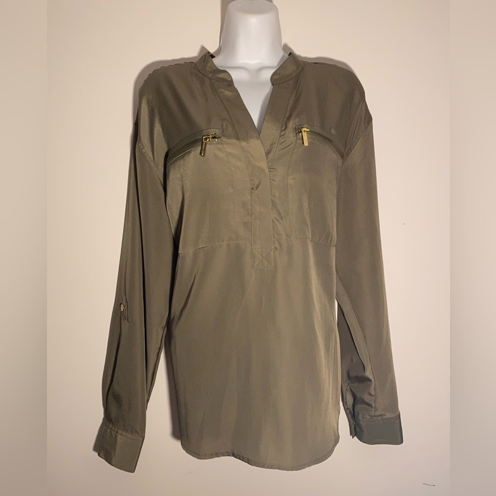 NWT Michael Kors Green Tunic blouse